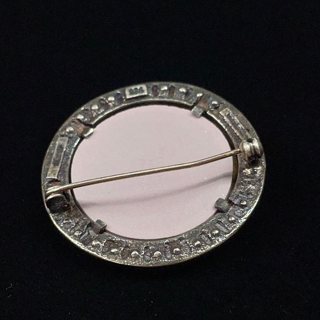 4451 ウェッジウッド ヴィンテージ シルバーブローチ ジャスパー Sv925