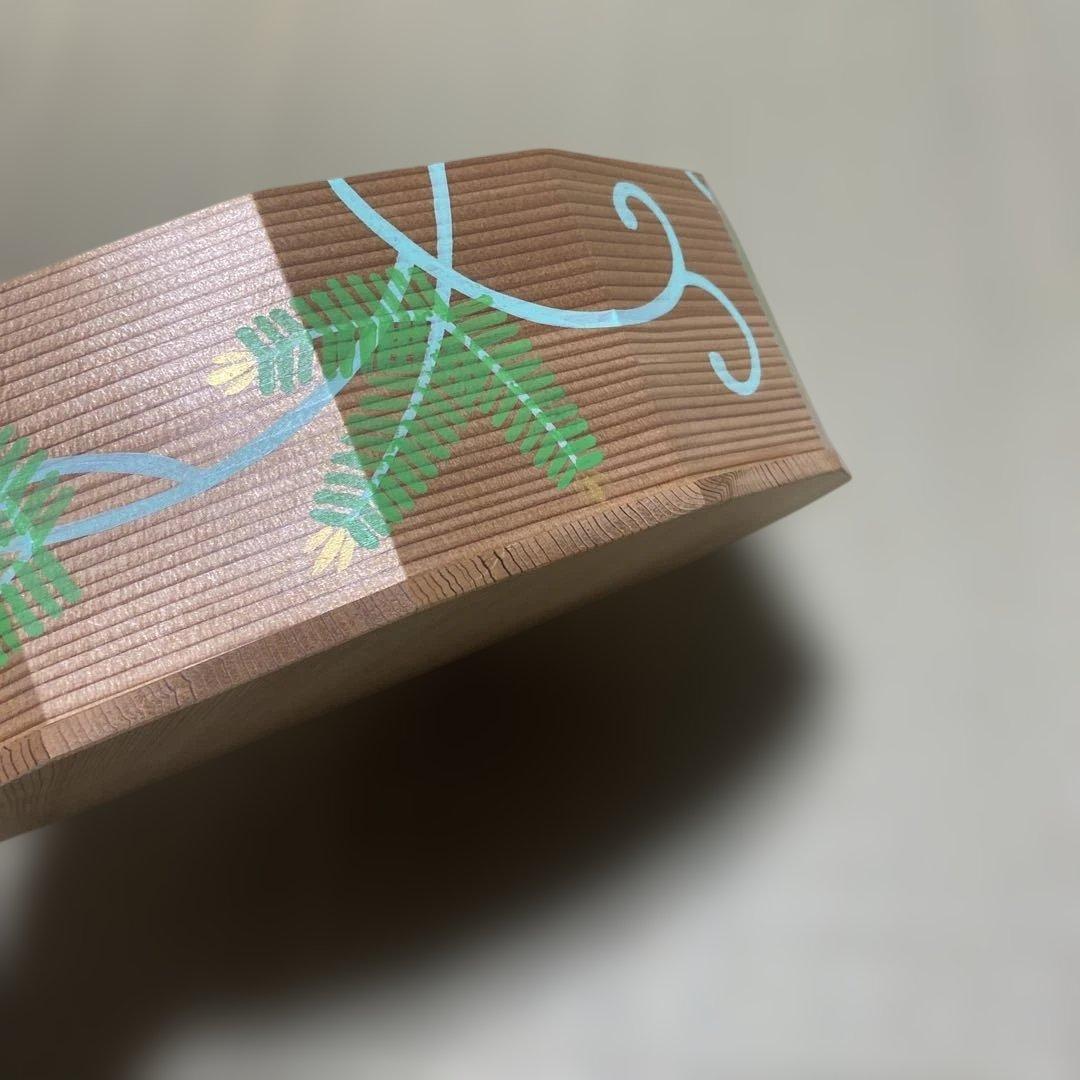 茶道具　16角　玄々斎好写　松唐草　雄斎　炭斗　裏千家