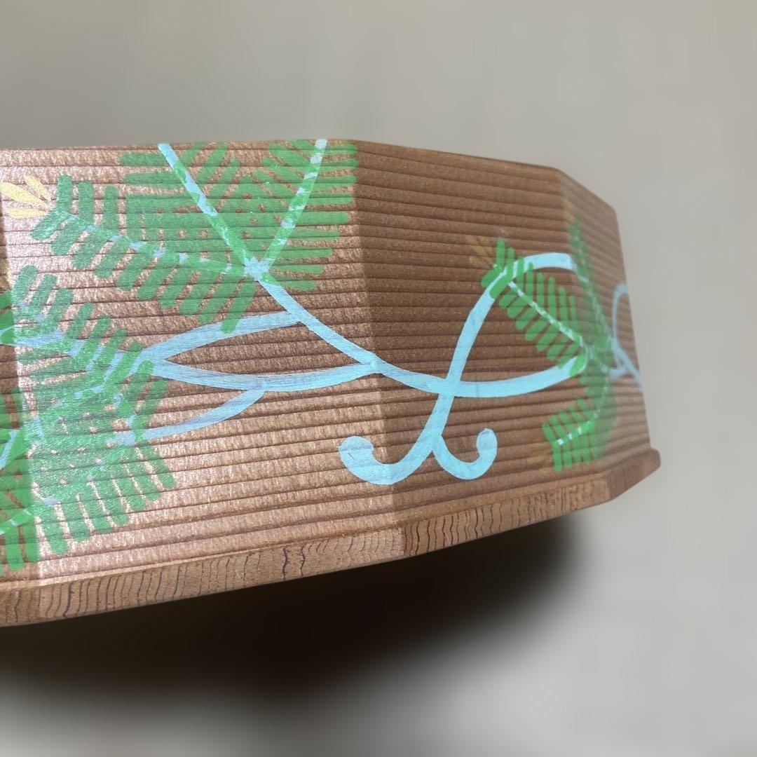 茶道具　16角　玄々斎好写　松唐草　雄斎　炭斗　裏千家