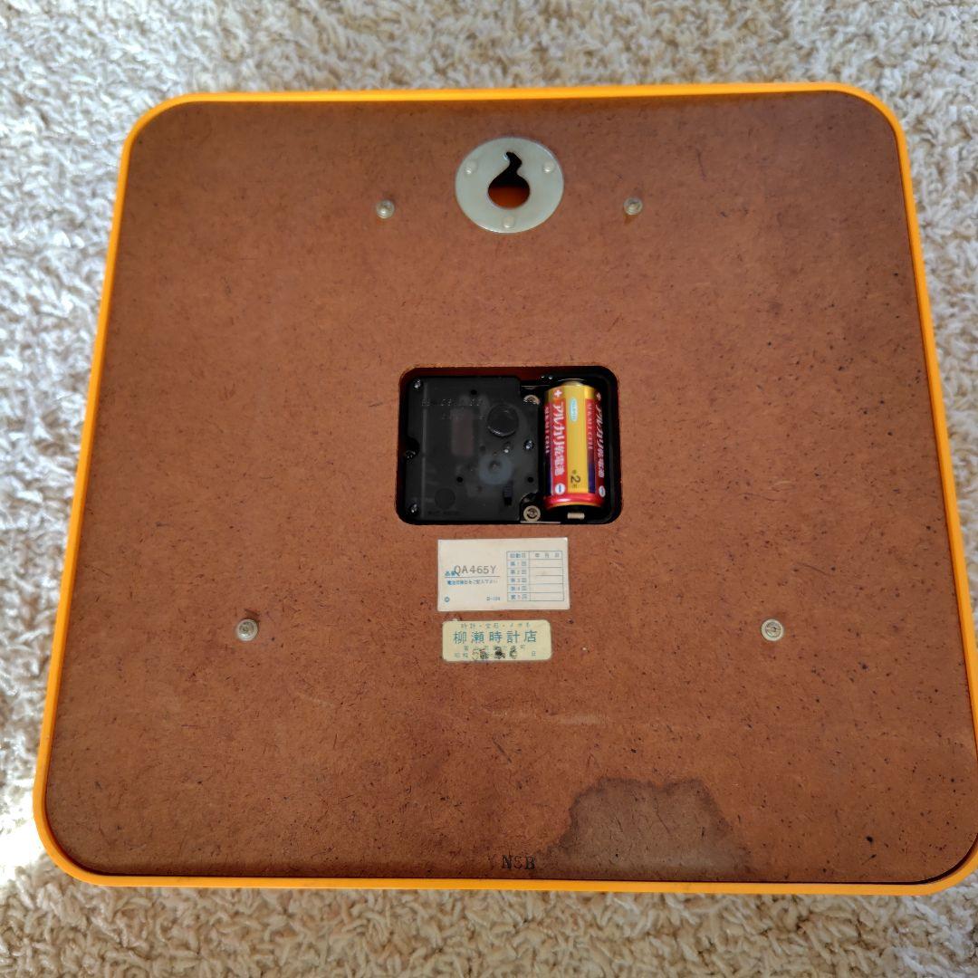 SEIKO オレンジ壁掛け 時計 QA465Y レトロポップ