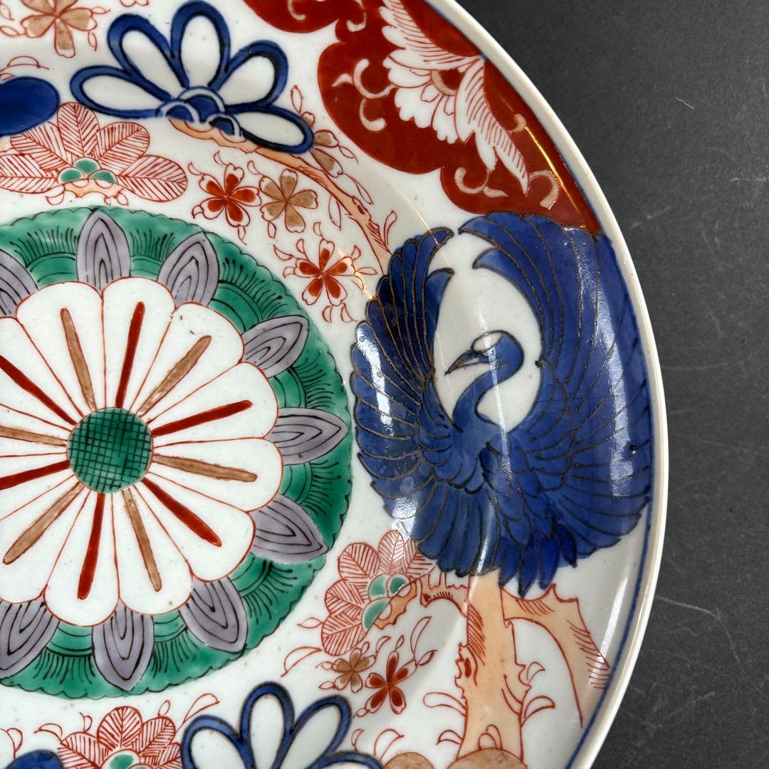 111 セール　扇　色絵　金彩　皿　鶴　桜　伊万里　有田　九谷　鍋島