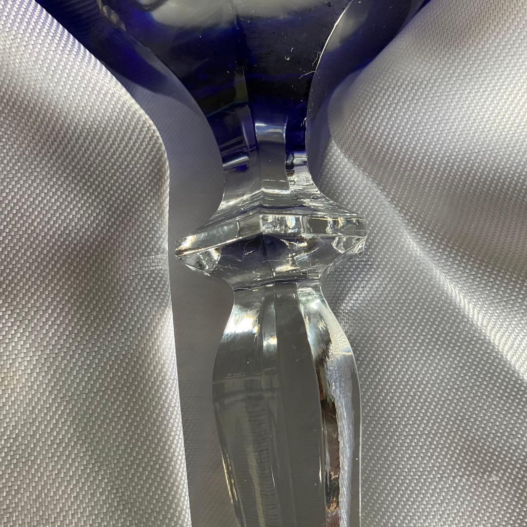 のわ　旧東独製　カメイガラス　被せ切子　クリスタルドナウ　ペアグラス