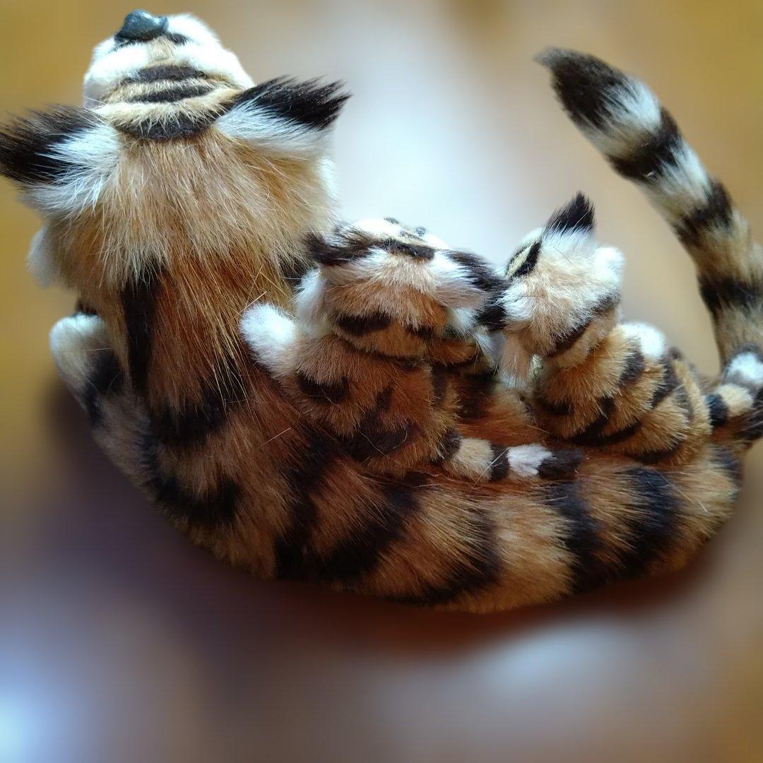 虎の親子の置物C ビンテージ　ハンドメイド　首振り　一点物