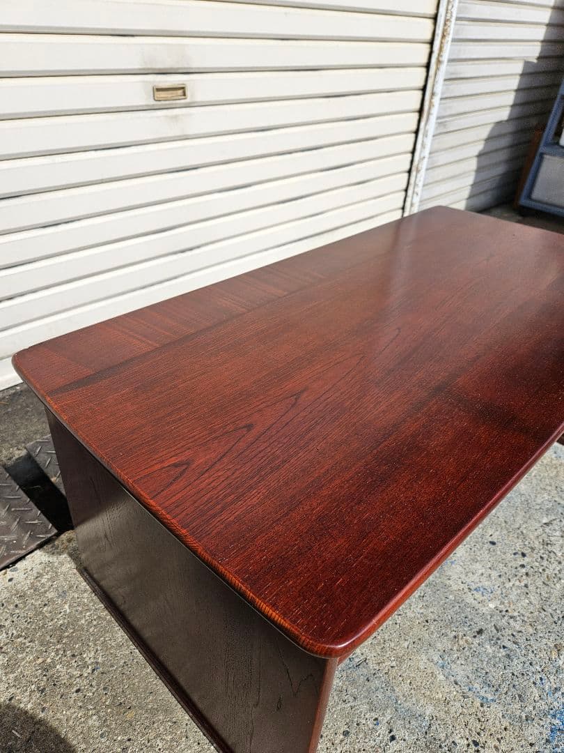 Karimoku 文机 座卓 抽斗付き 天然木製 勉強机 レトロ ヴィンテージ