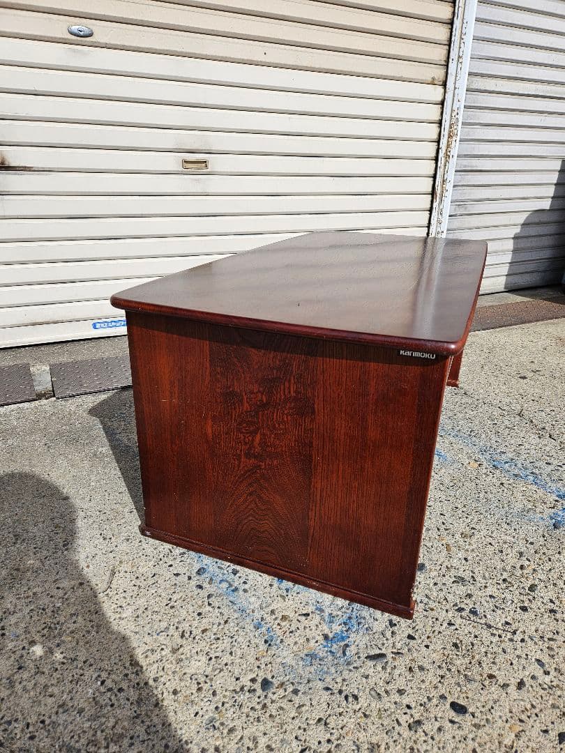 Karimoku 文机 座卓 抽斗付き 天然木製 勉強机 レトロ ヴィンテージ