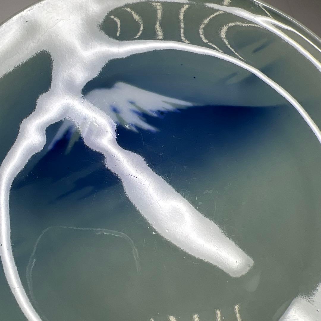 明治時代　深川製　富士図中皿5枚　直径約17.5㎝　東Y7-1104☆2Fタカオ