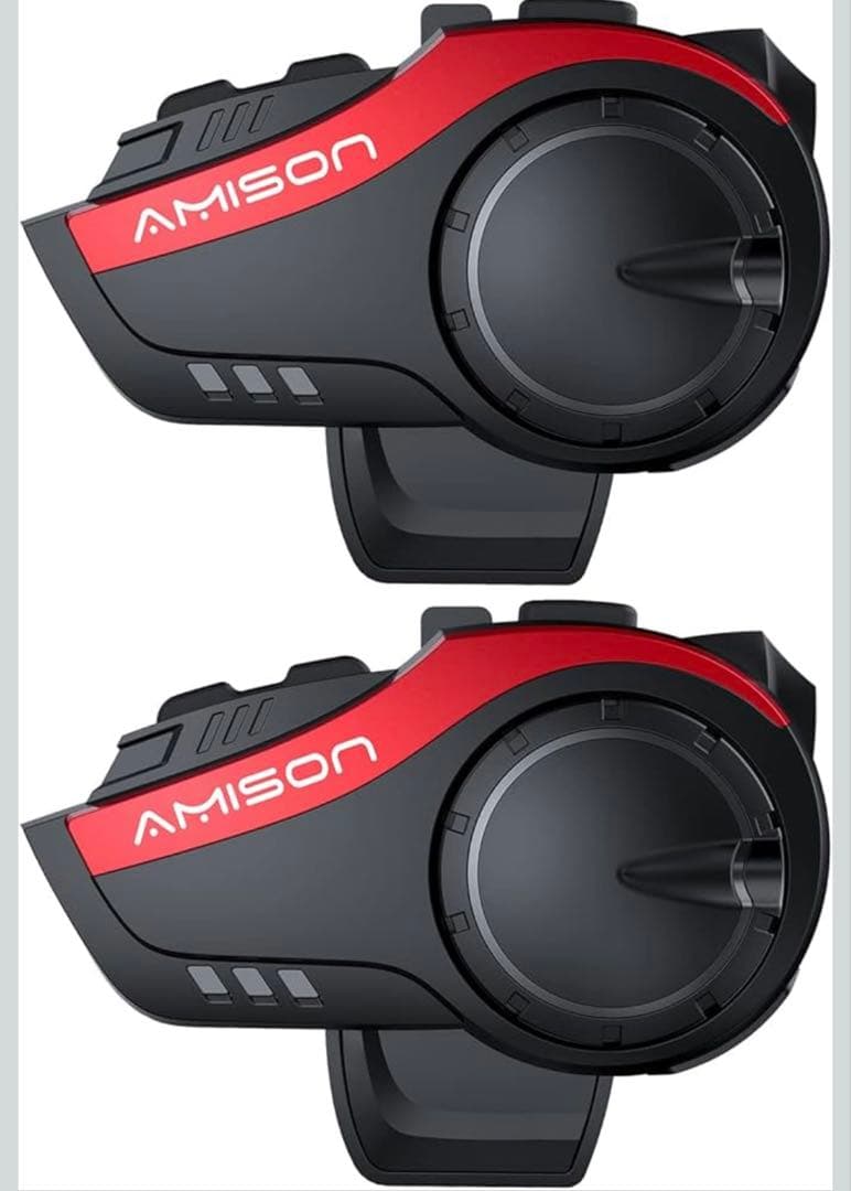 Amison G10 バイク用インカム 2台セット 赤 技適あり