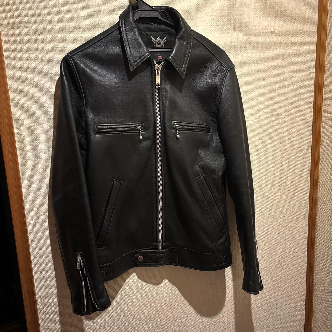 666MYWAYMAN シングルライダースジャケット 36 シープスキン 程度良