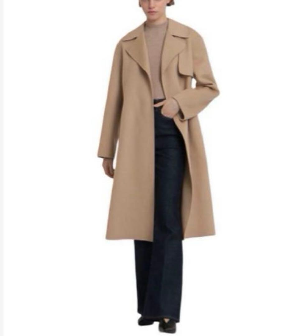 美品　セオリー ロングコート　ダブルフェイス カシミア混　2022年