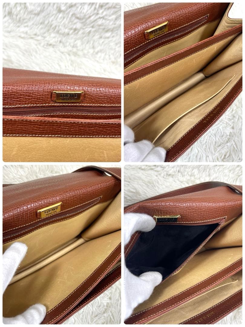 美品‼️LOEWE ロエベ　ショルダーバッグ　2way バルセレナ　ロゴ押し
