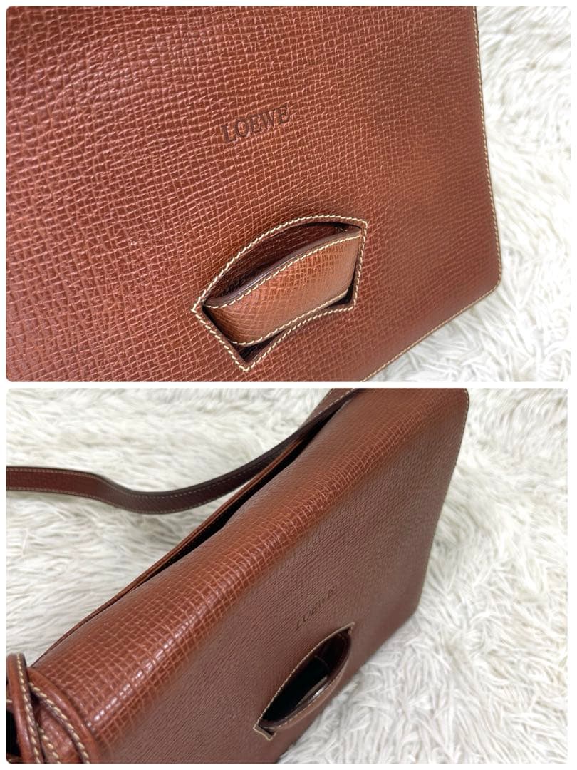 美品‼️LOEWE ロエベ　ショルダーバッグ　2way バルセレナ　ロゴ押し