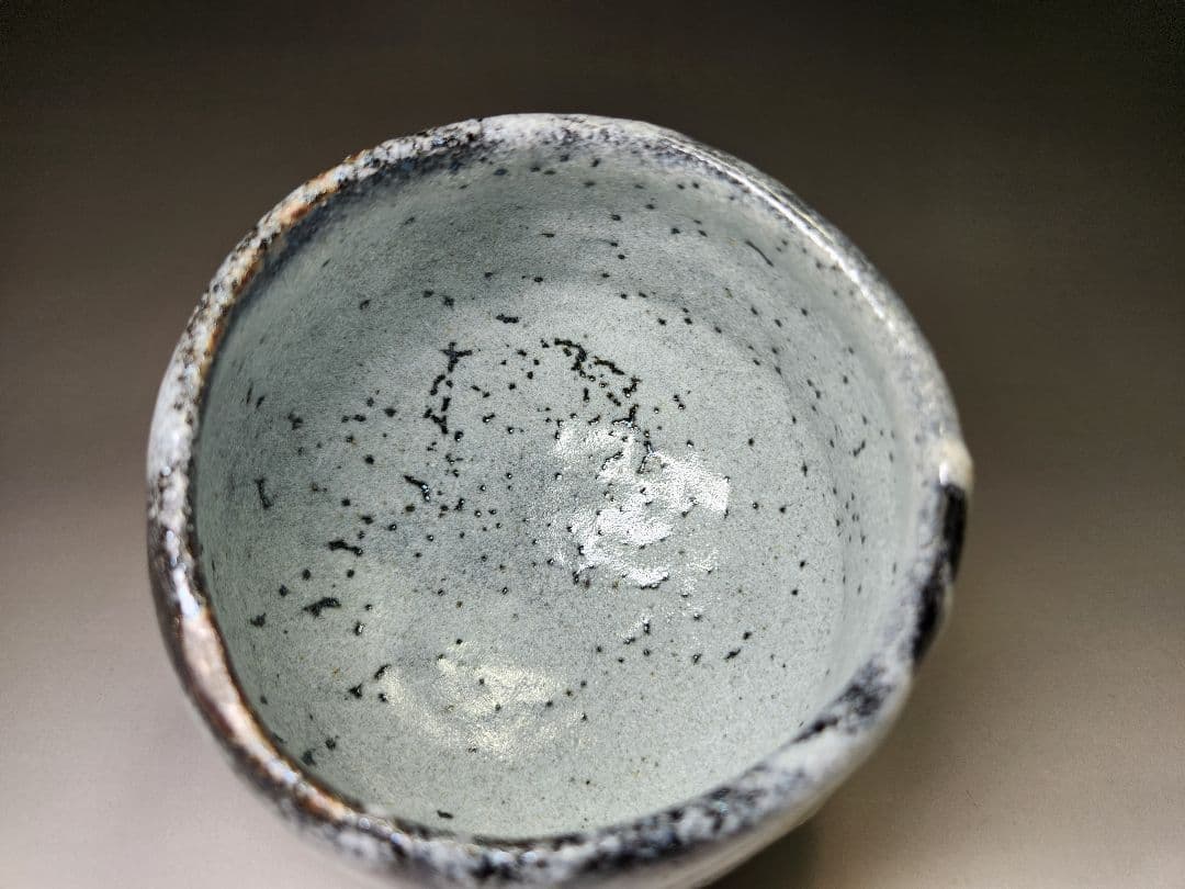 清水卯一☆鉄燿白砂釉茶碗☆最上作