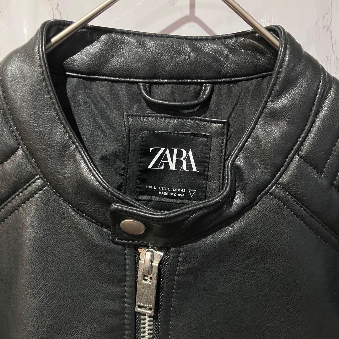 完売品　ZARA ザラ シングルライダースジャケット Lサイズ 42 極美品