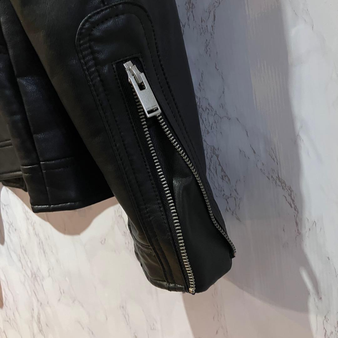 完売品　ZARA ザラ シングルライダースジャケット Lサイズ 42 極美品