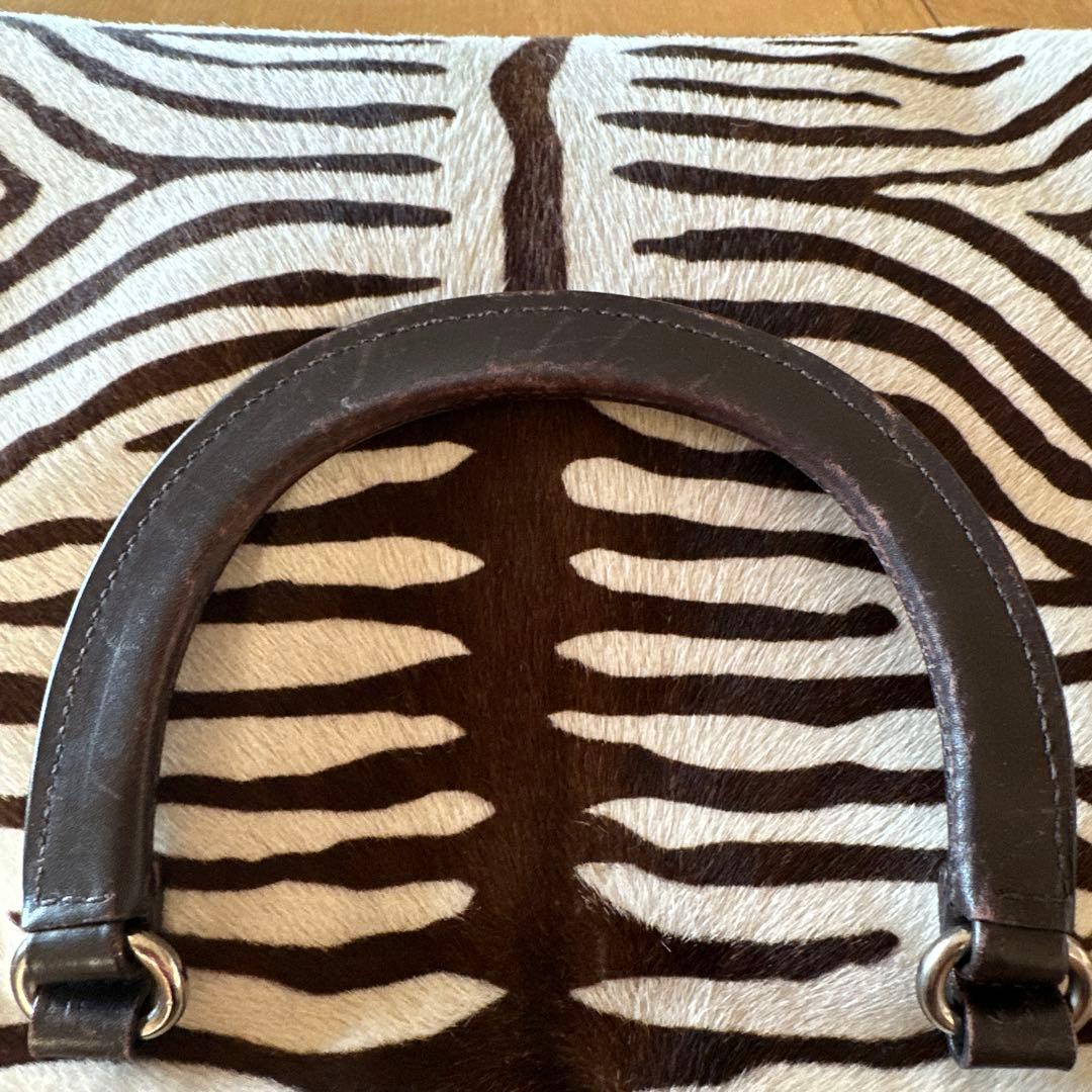 PRADA ゼブラ柄 ハラコ　ハンドバッグ