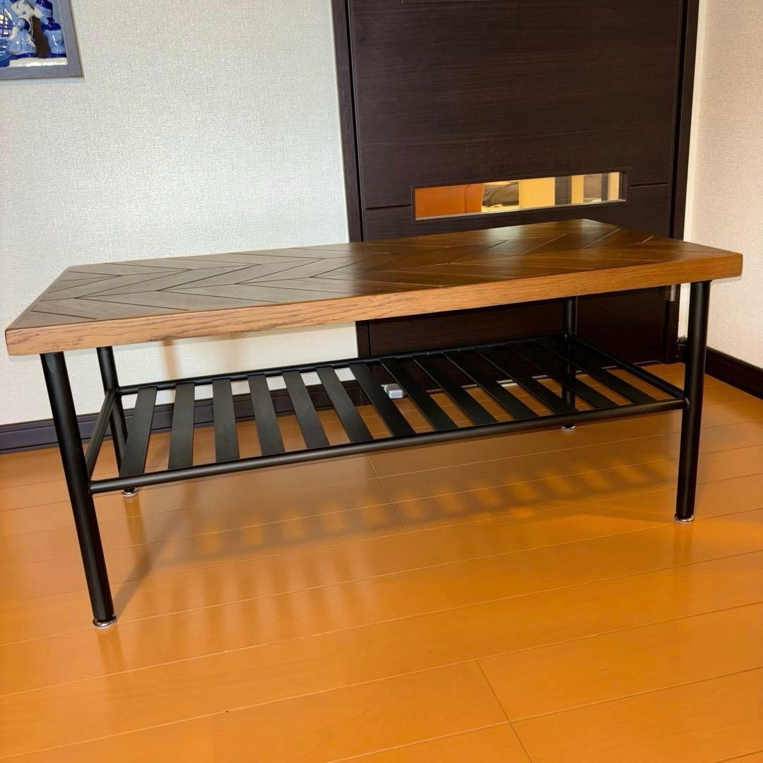ヘリンボーンデザイン ギネスコーヒーテーブル 幅90cm 関家具