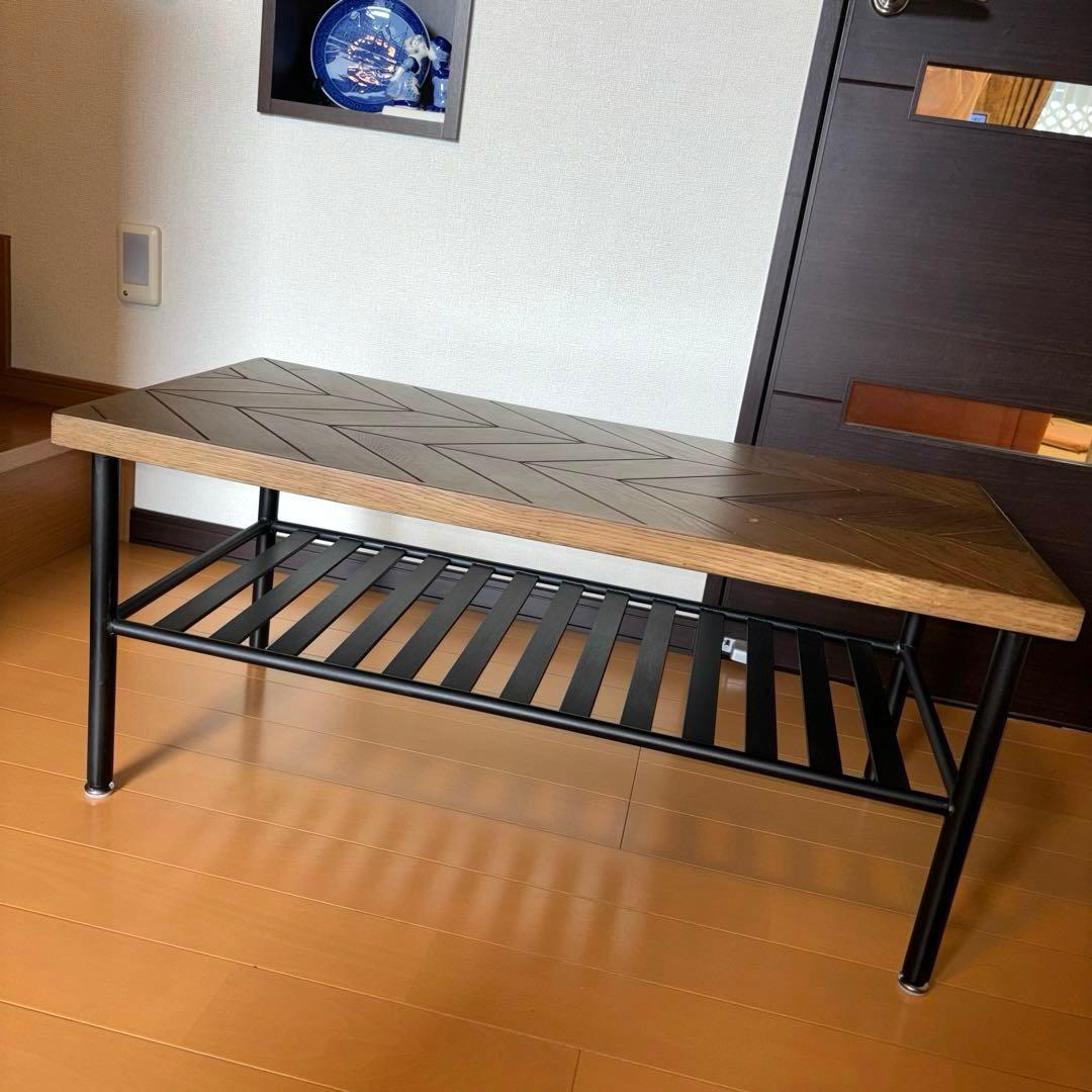 ヘリンボーンデザイン ギネスコーヒーテーブル 幅90cm 関家具