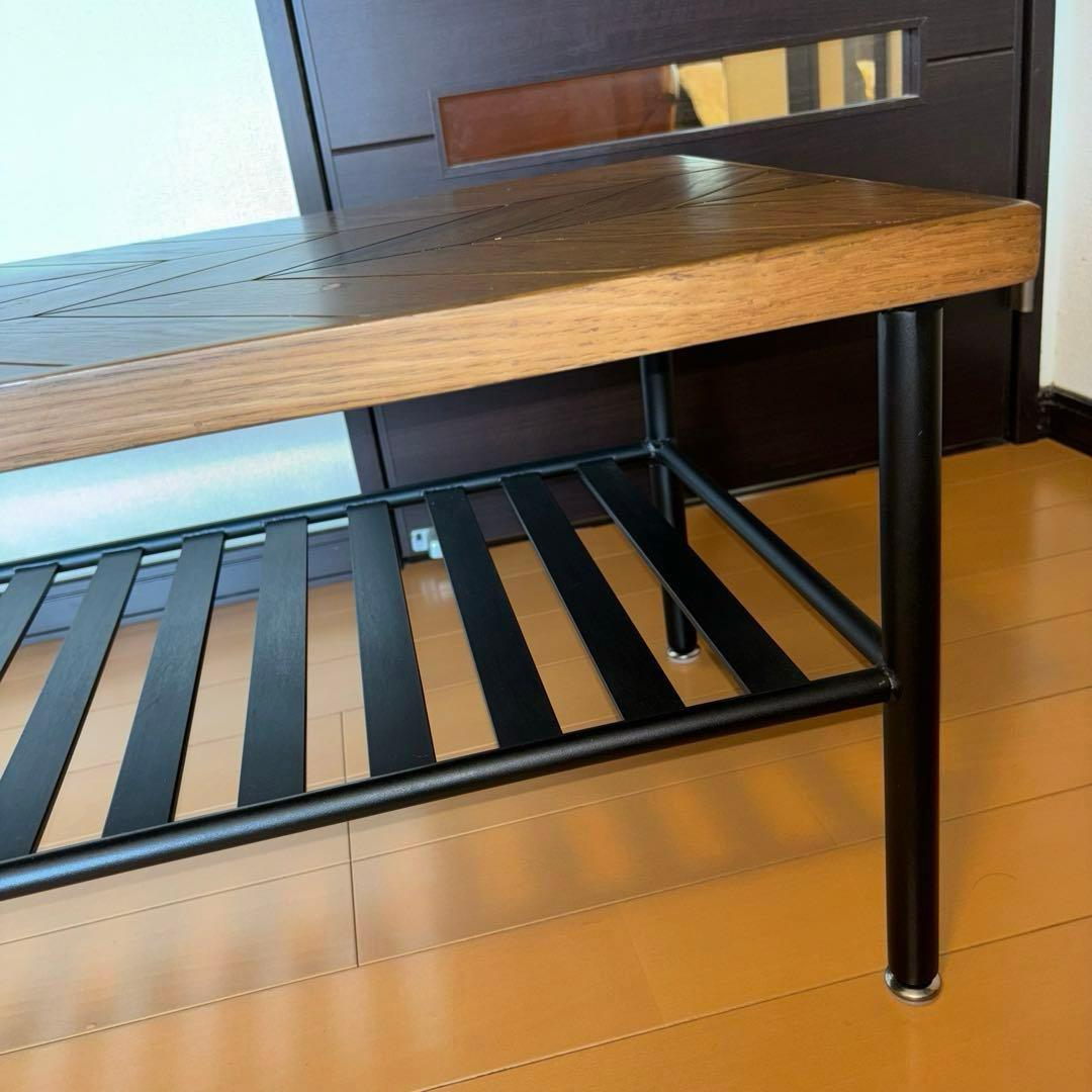 ヘリンボーンデザイン ギネスコーヒーテーブル 幅90cm 関家具