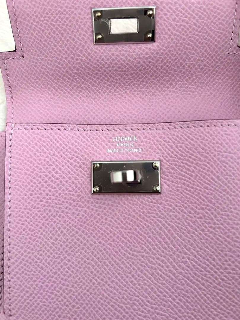 【お値下げ】エルメス ケース ケリーポケットコンパクト ピンク【箱付き】