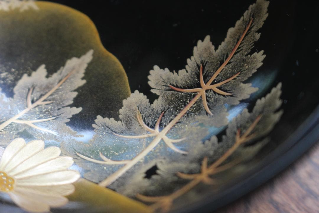 絵柄選択可！時代黒漆に極上千鳥見返し蒔絵の映えるお椀10点（検輪島塗懐石椀蒔絵椀