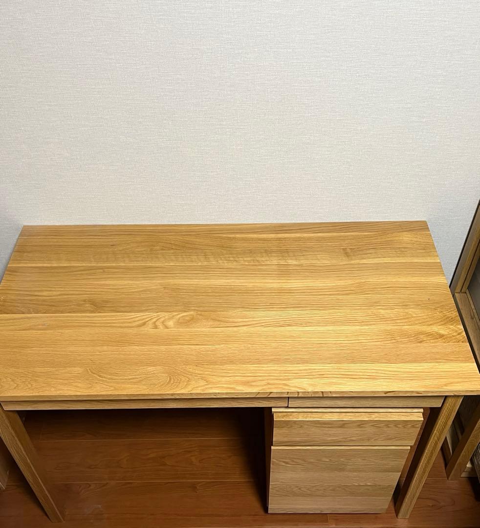 美品【無印良品！1.デスク、2.キャビネット、3.チェア - 3点セット】