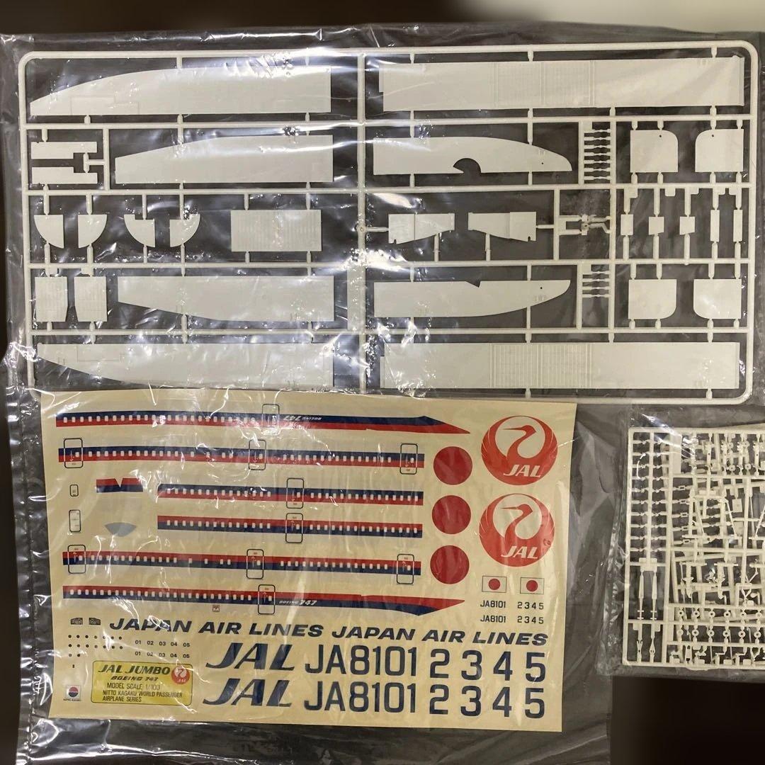 未組立｜NITTO日東 日航ジャンボ ボーイング747 1/100プラモデル