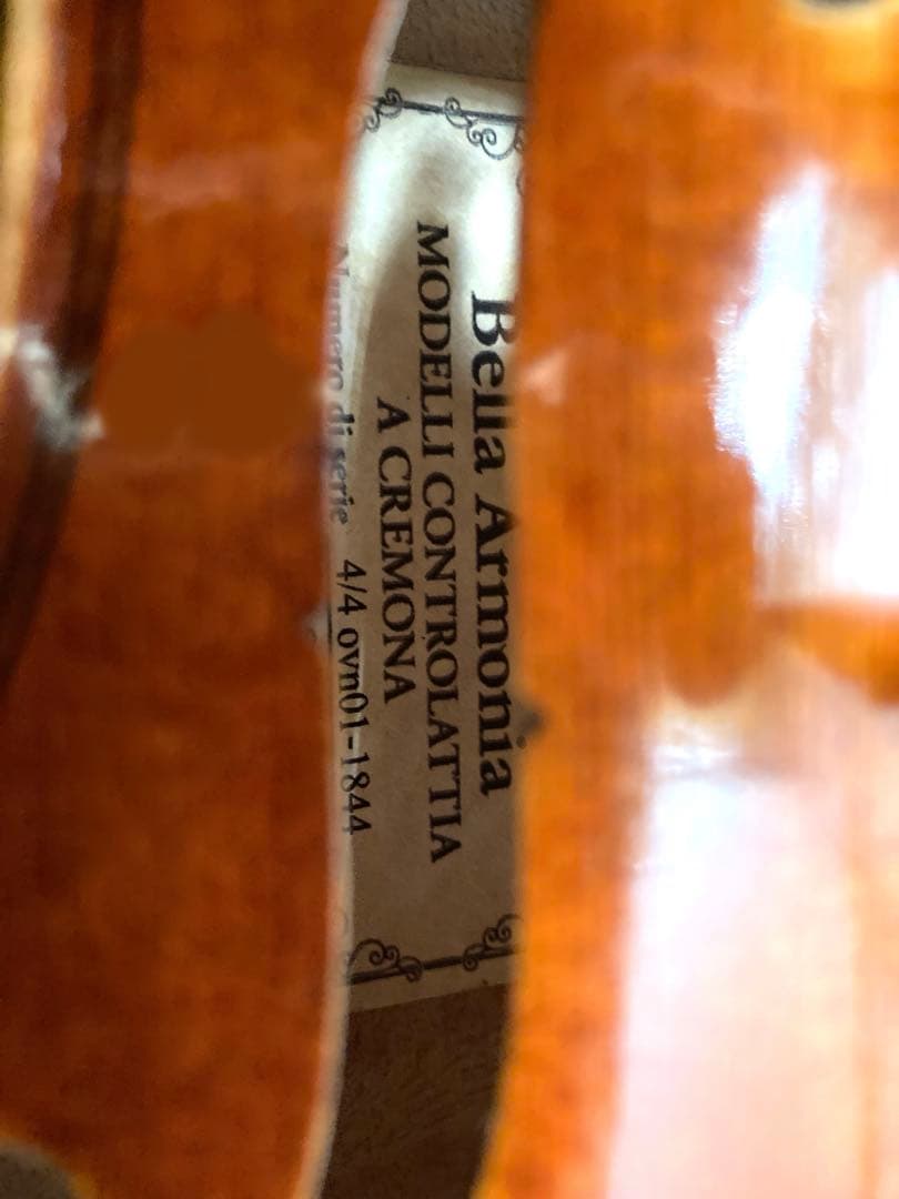 Bella Armonia バイオリン本体と弓、ハードケース付き 状態良好