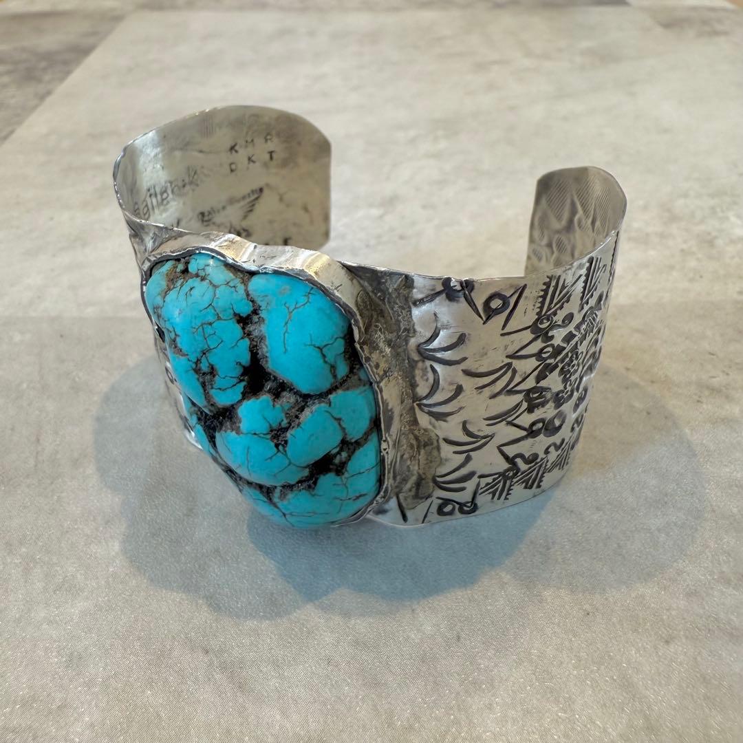 IndianJewelry ターコイズシルバーバングル fine silver
