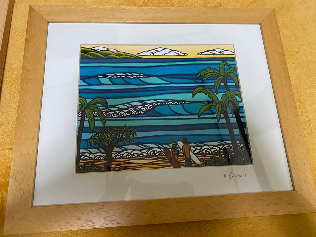 ①ヘザーブラウン　額付