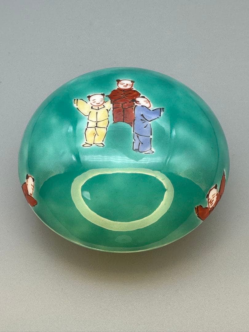 茶道具　香合　柿右衛門　濁手唐子