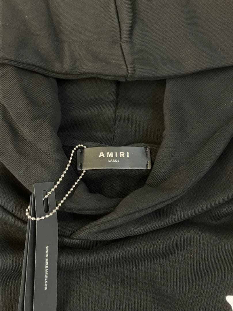 AMIRIアミリ MA コアロゴ フーディパーカー 黒 サイズL 新品
