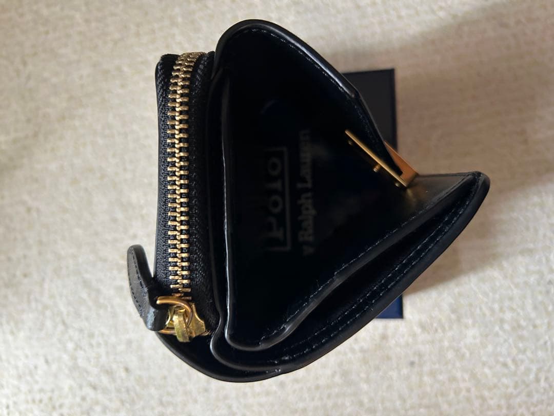 ポロラルフローレン レザー コンパクト ウォレット