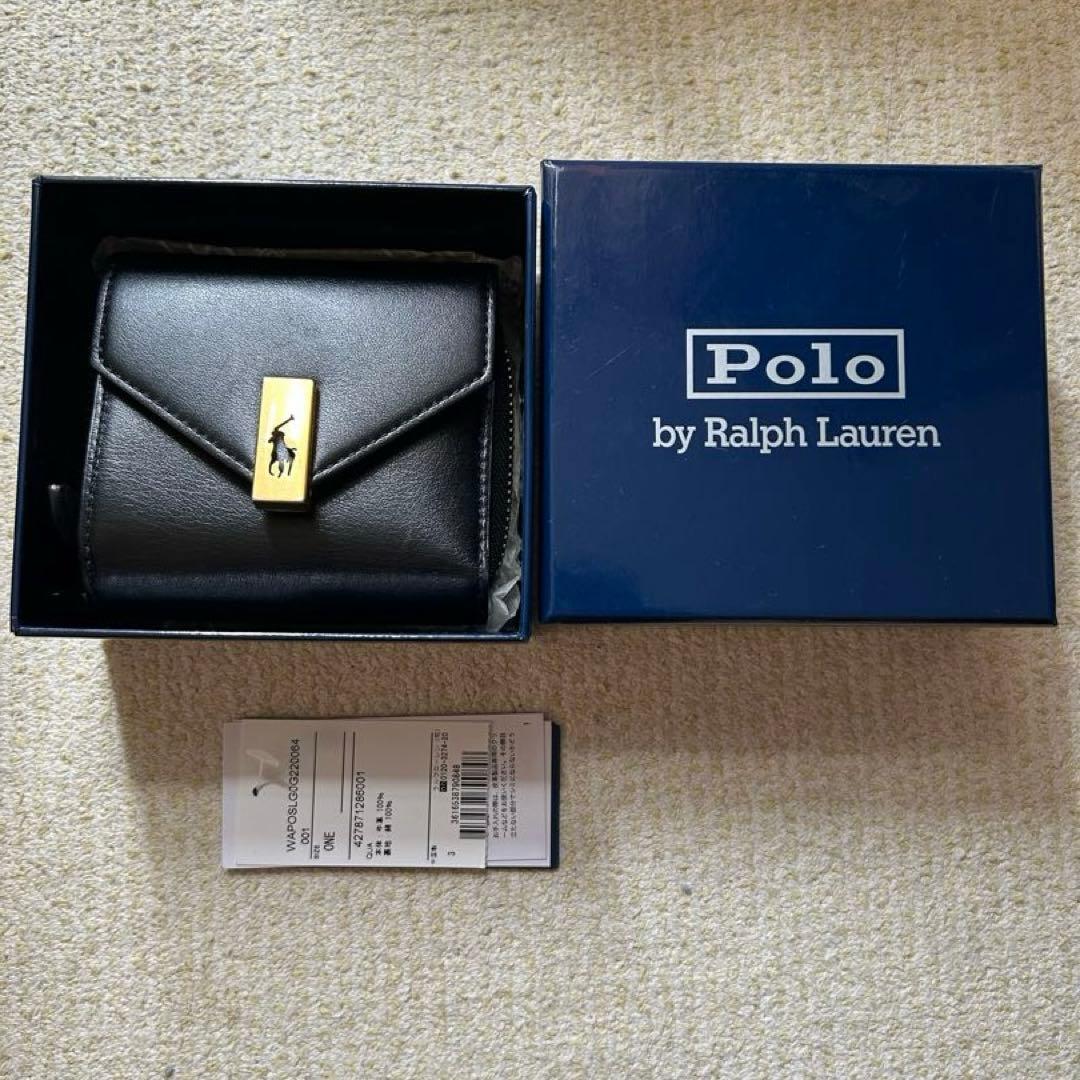 ポロラルフローレン レザー コンパクト ウォレット
