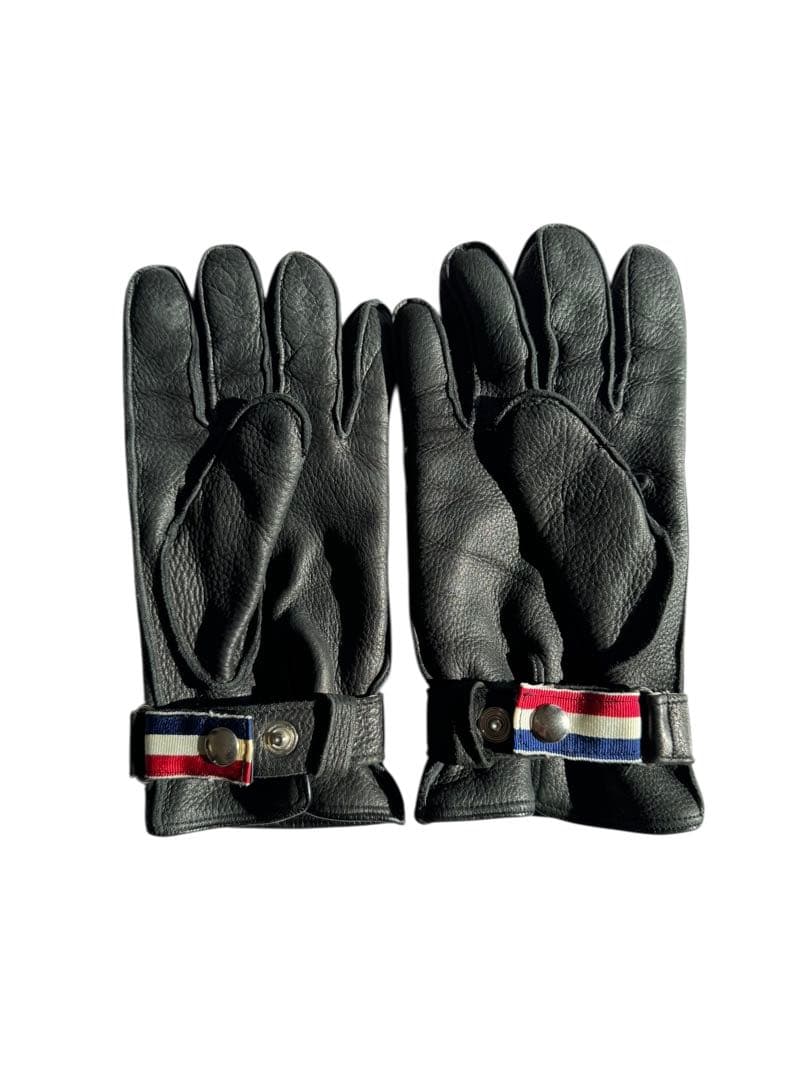 THOM BROWNEトムブラウン レザー 手袋 黒 ストラップ付き