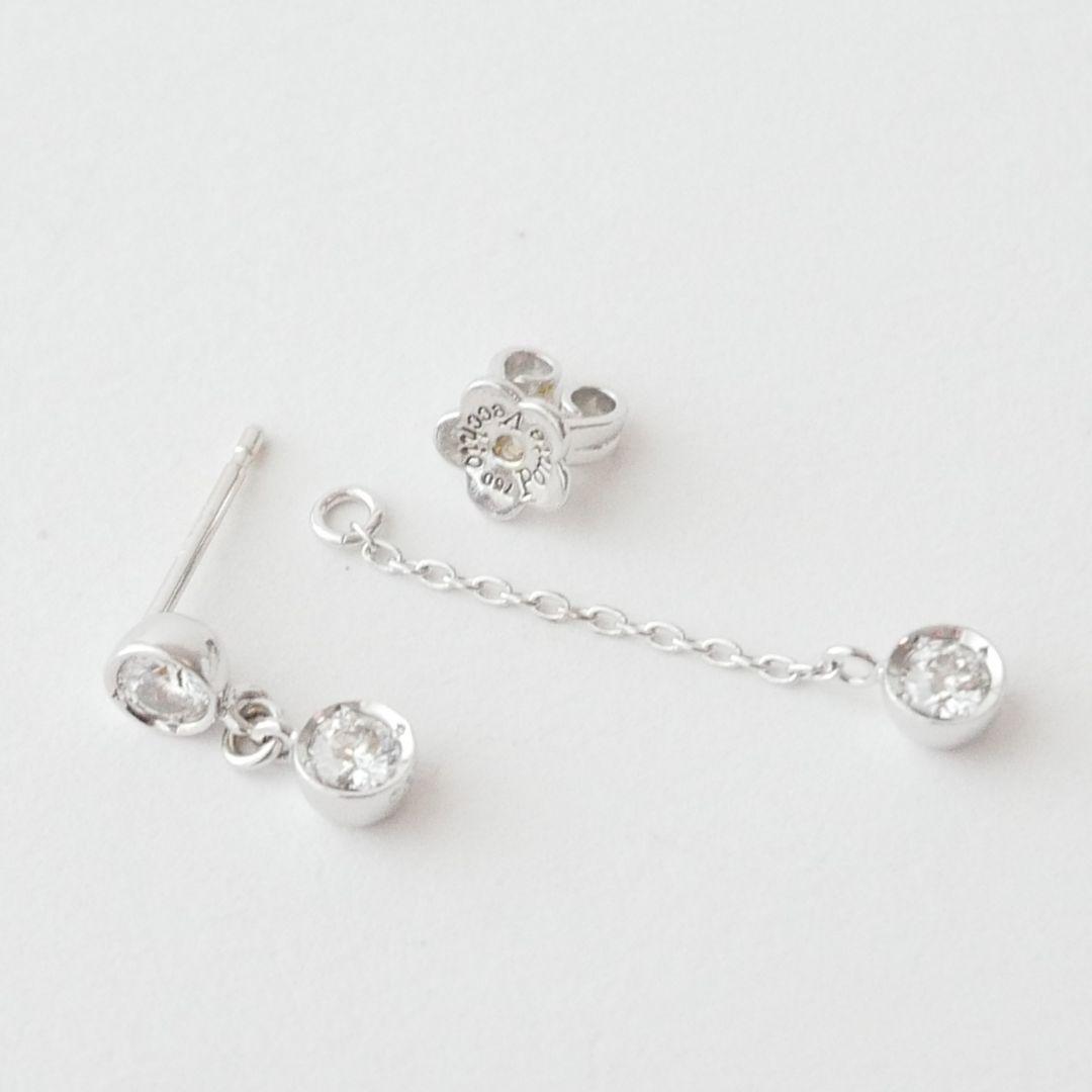 希少【ポンテヴェキオ】K18WG ダイヤモンド　0.60ct 2way ピアス