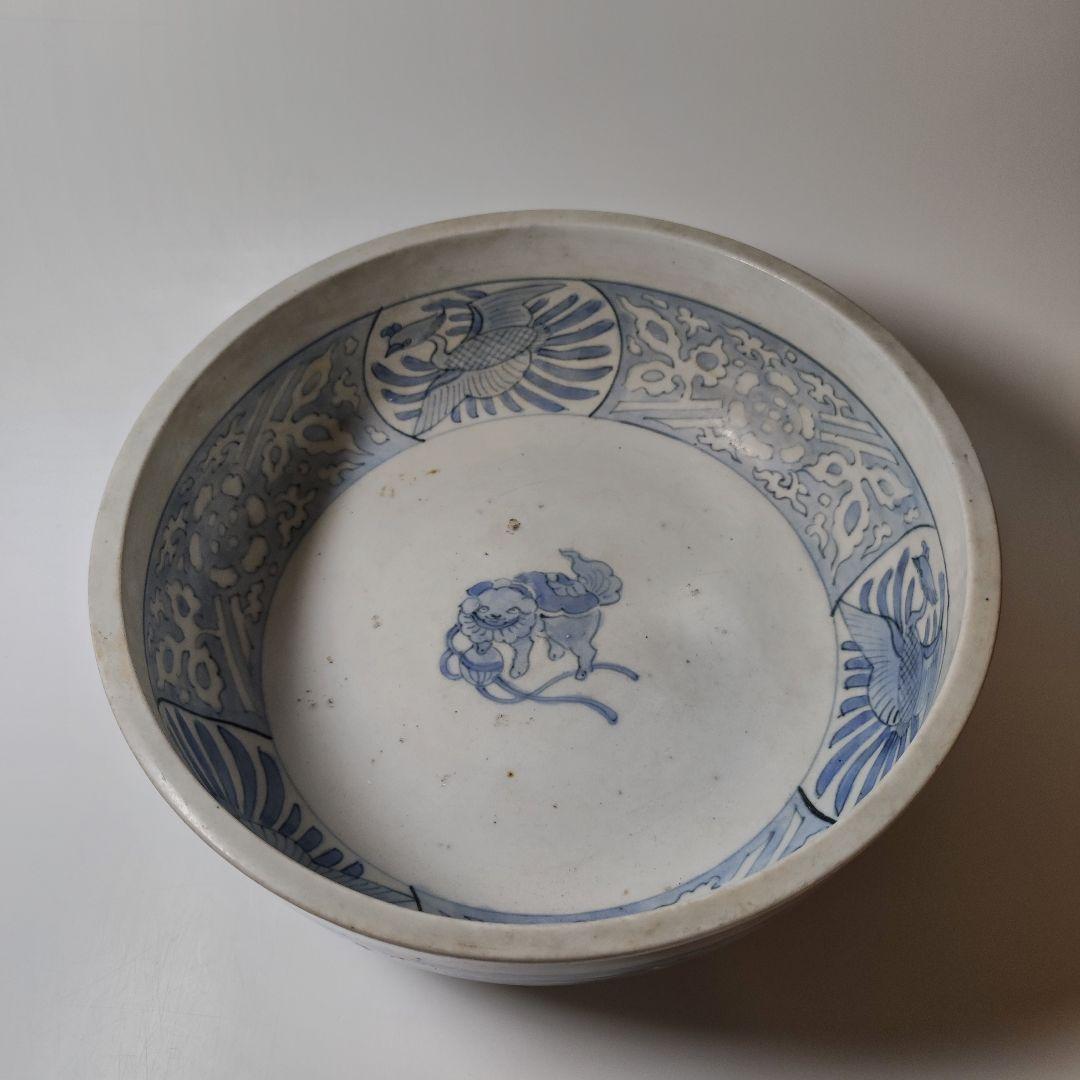 古伊万里　狆鳳凰文大鉢　江戸後期