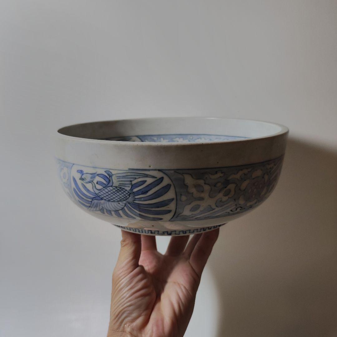 古伊万里　狆鳳凰文大鉢　江戸後期
