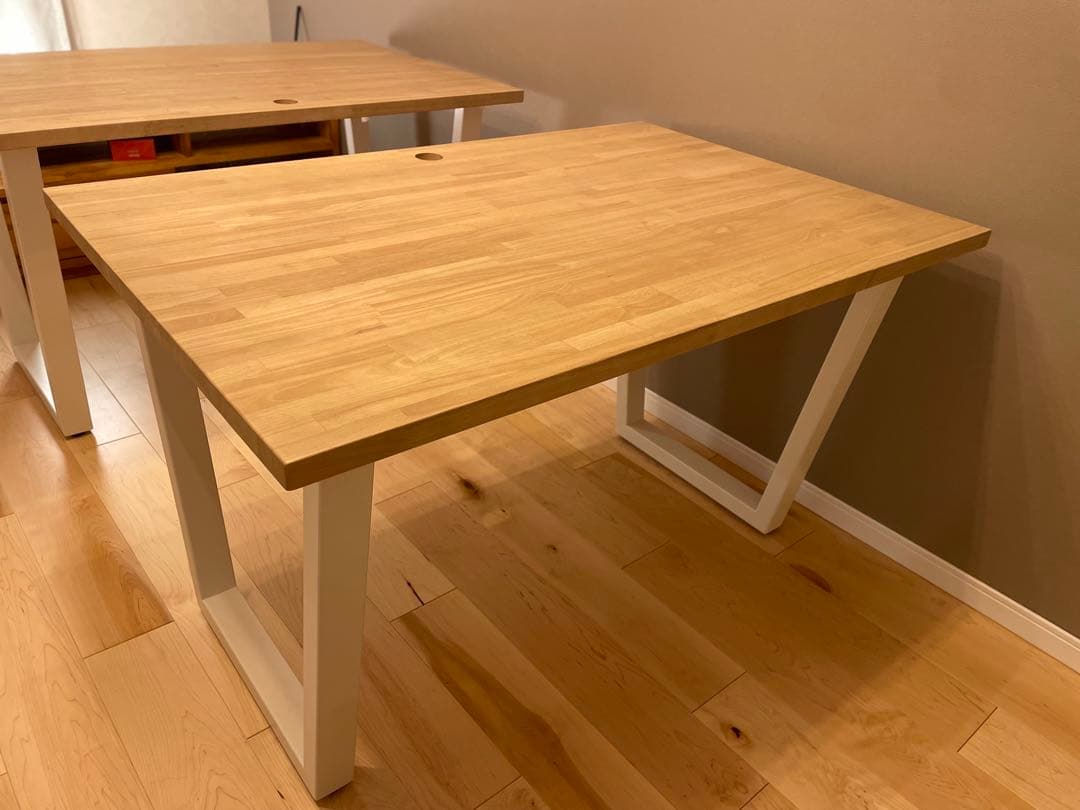 KANADEMONO_TABLE /ラバーウッドA(120x80 )_トレー付