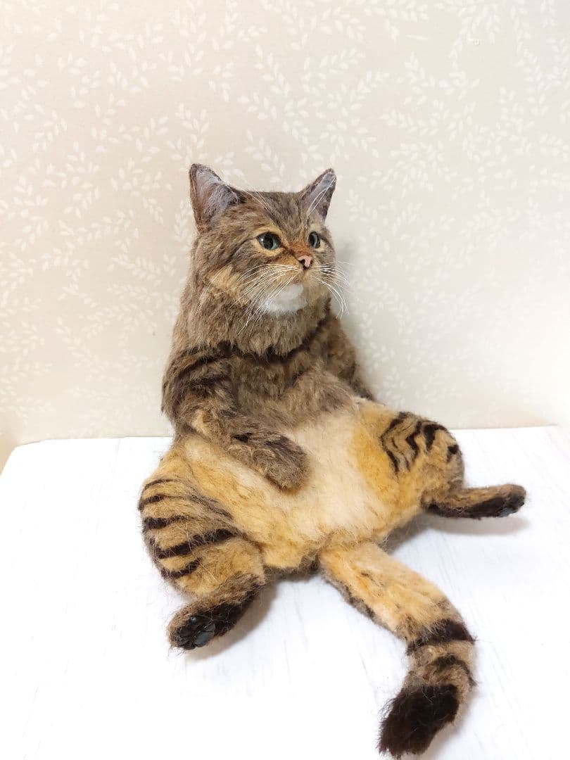 羊毛フェルト　猫　(キジトラ)