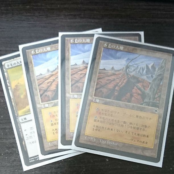 MTG 不毛の大地 4枚