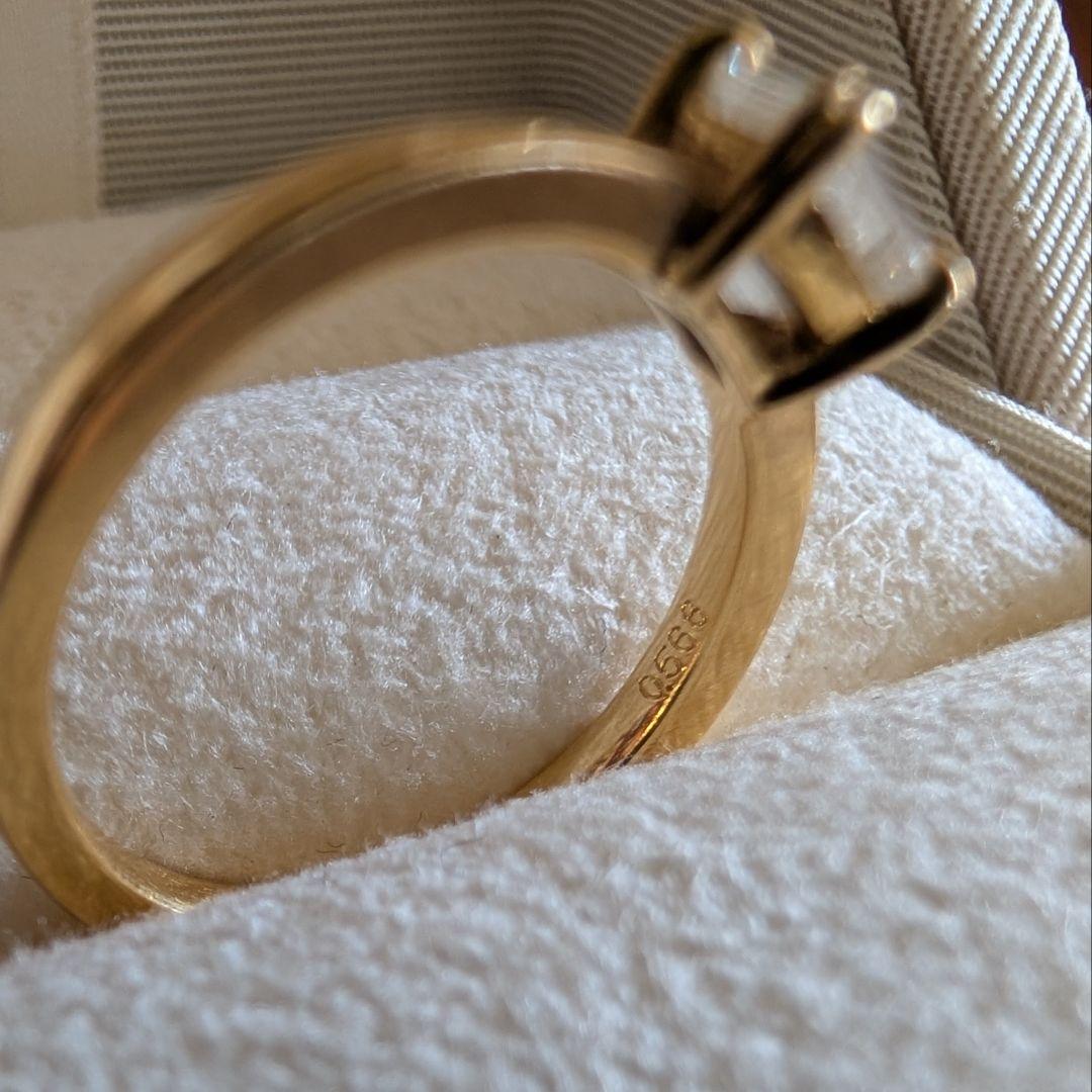 【ORECCHIO】 鑑定書付 0.568ct 天然ダイヤモンドリング 18K