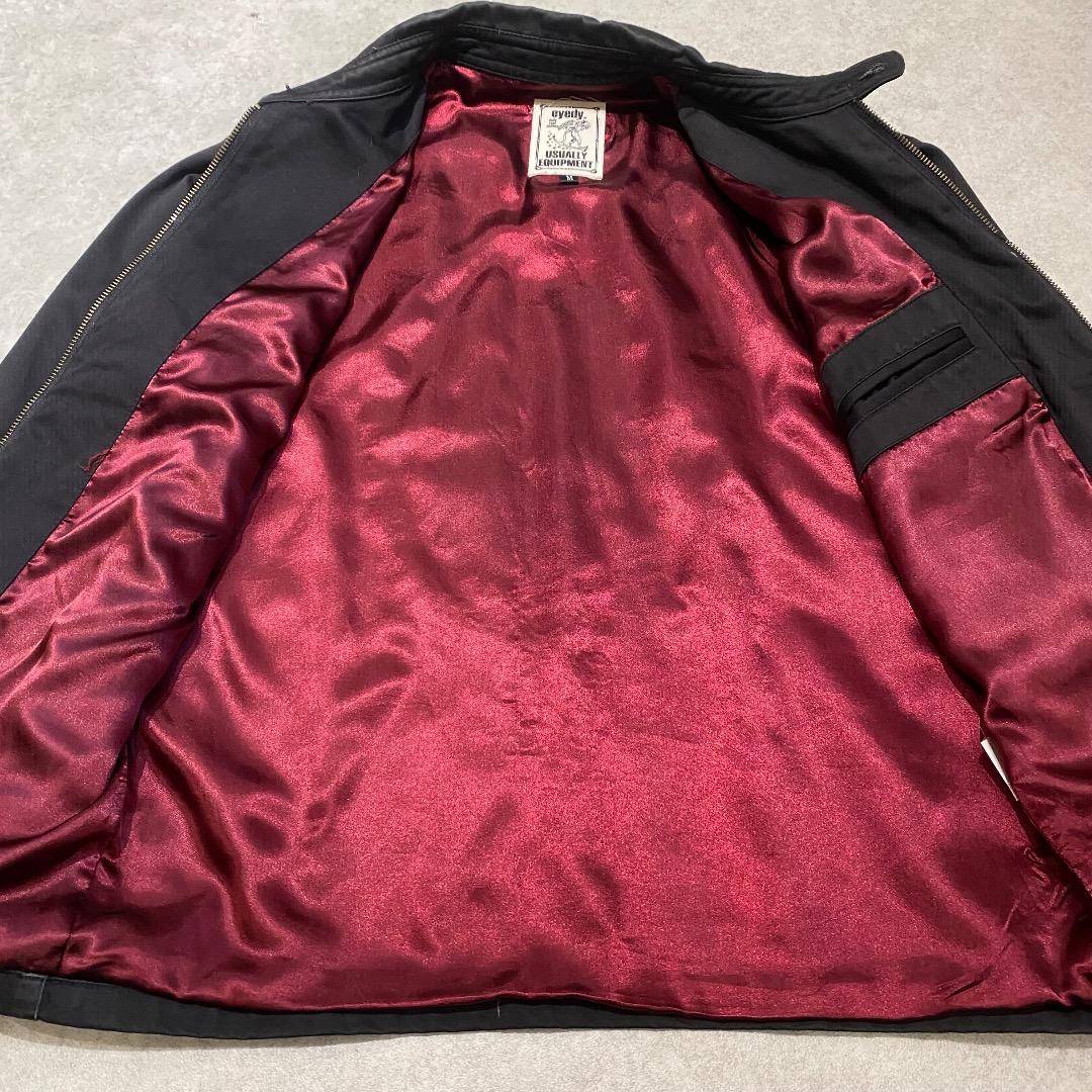 eyedy M ルード系 英字 マリア像 刺繍 ブラック ワークジャケット