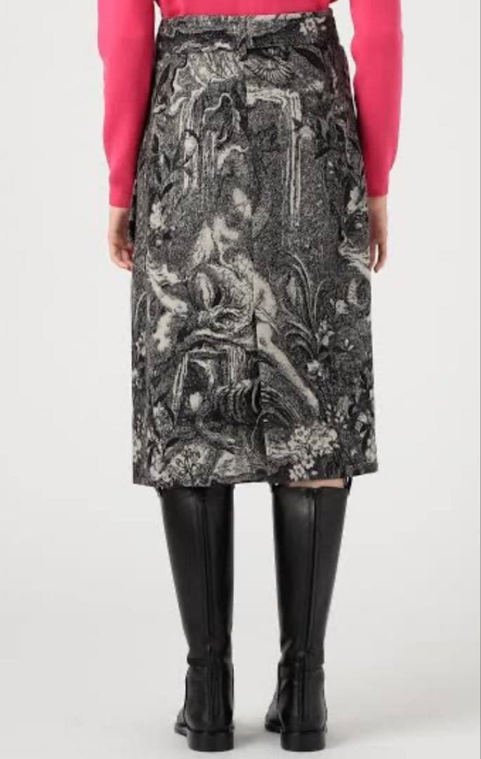 CABaN フランネルジャカードラップスカート