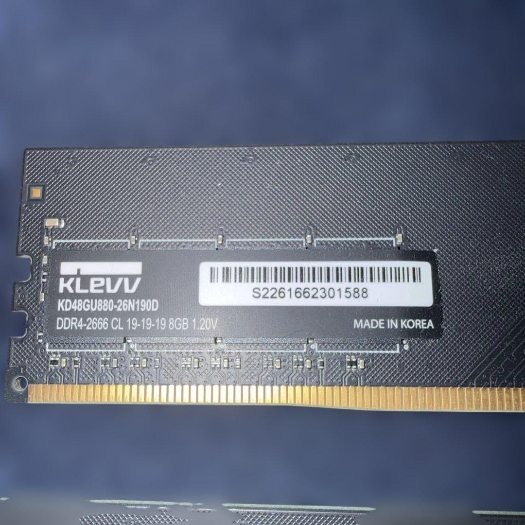 KLEVV DDR4 2666MHz 8GB メモリ 2個セット