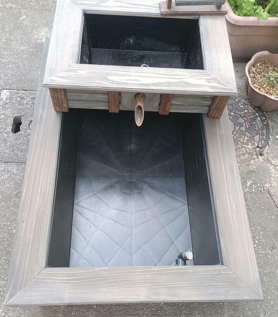 2段トロ舟60 濾過槽付　ビオトープ　太陽光モーター