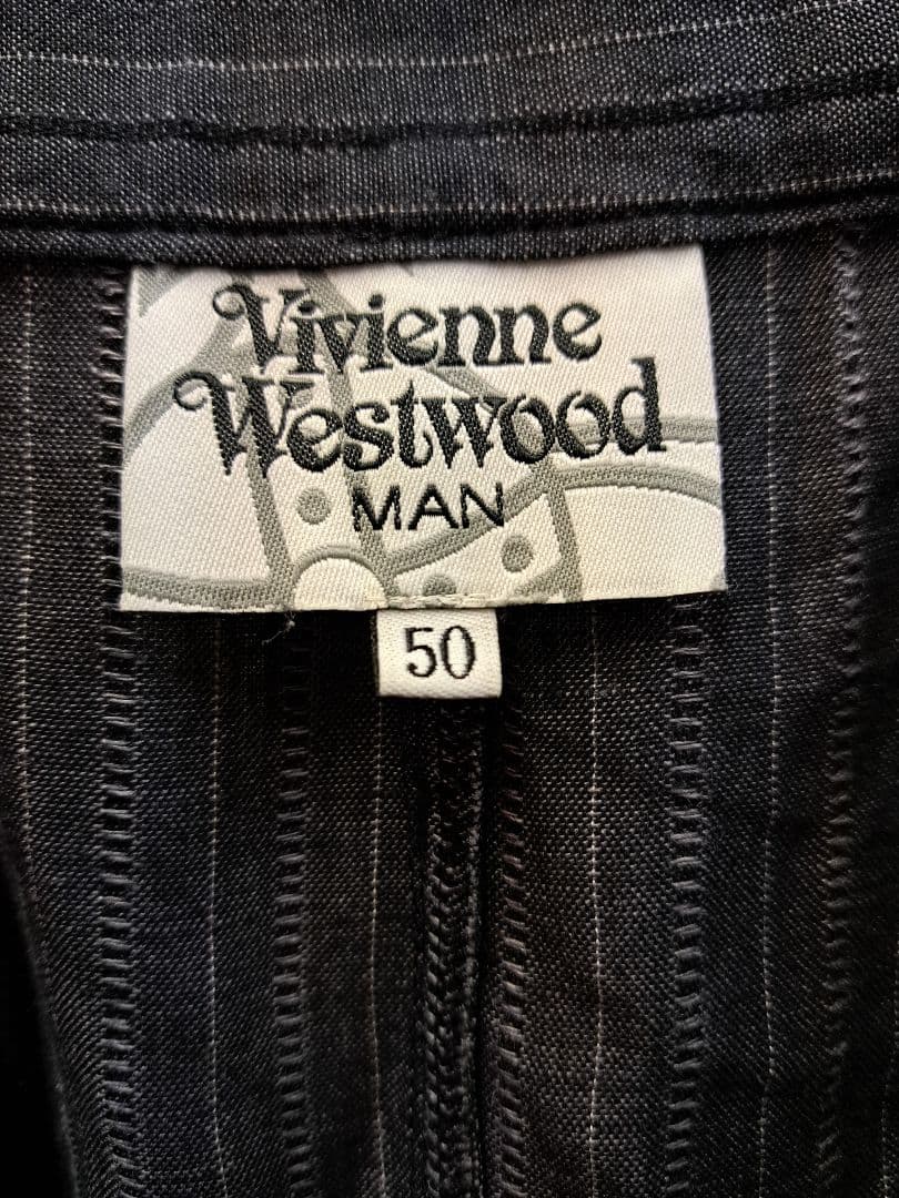 Vivienne Westwood MAN ストライプ リネン サルエルパンツ