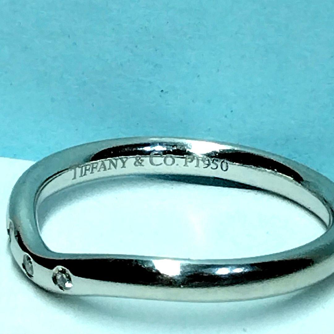 ティファニーカーブドリング 9号　PT950　新品仕上げ　無傷未使用に近い