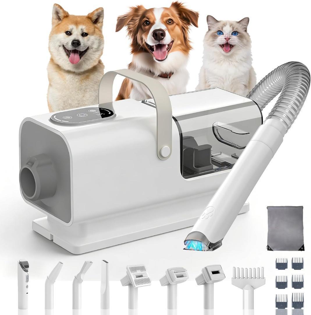 犬用バリカン ペット用バリカン グルーミング トリミング 掃除機ドライヤー一体型