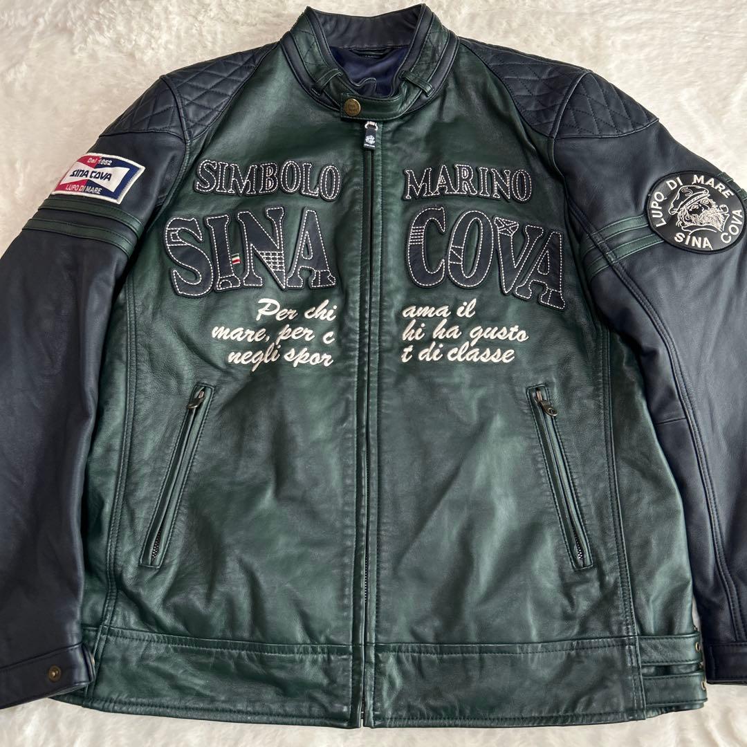 SINA COVA⭐︎L シナコバ レザーライダースジャケット シングル パテット