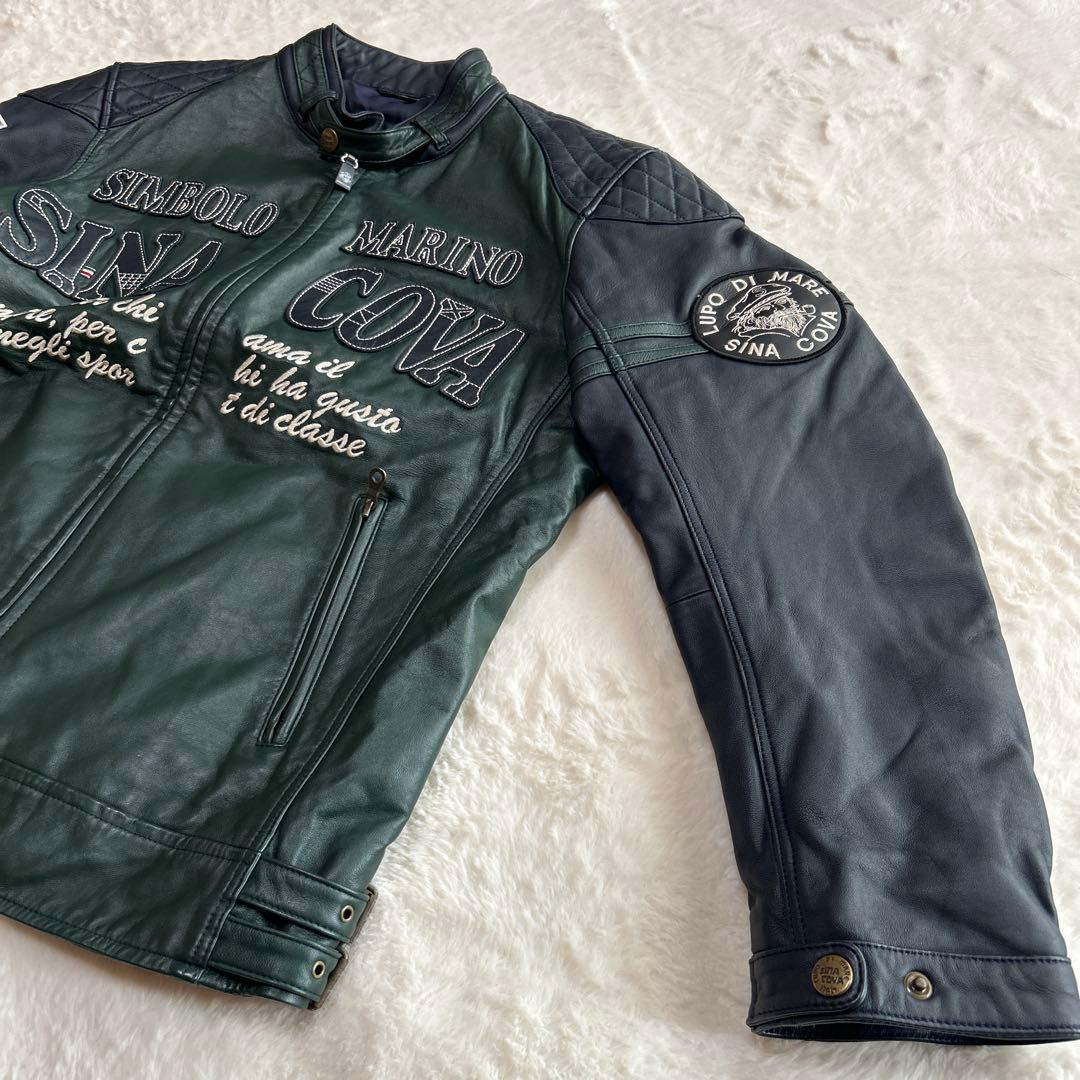 SINA COVA⭐︎L シナコバ レザーライダースジャケット シングル パテット